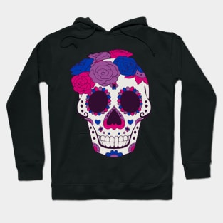 Bisexual Pride - Sugarskull Dia De Los Muertos Hoodie